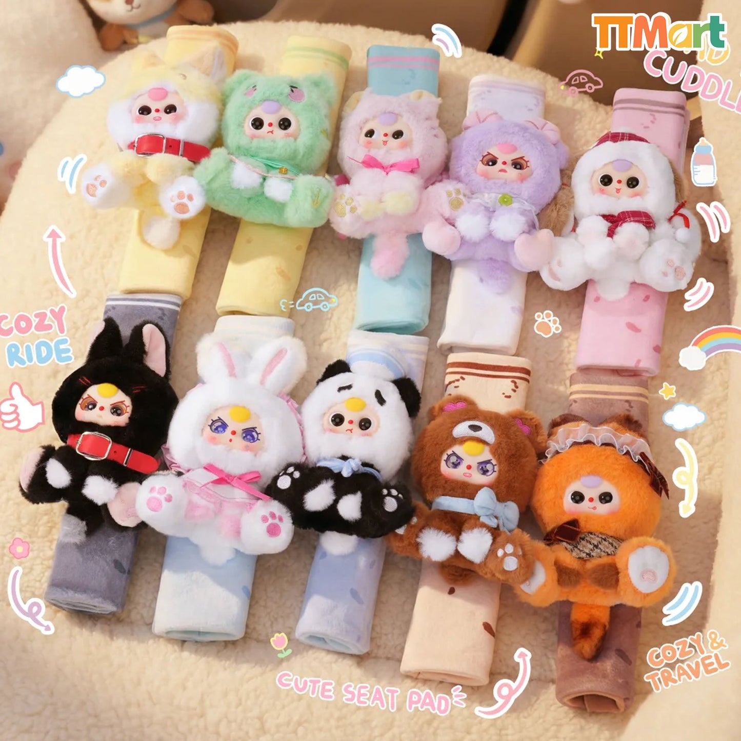 Baby Three Car Seatbelt Shoulder Pad Series Blind Box