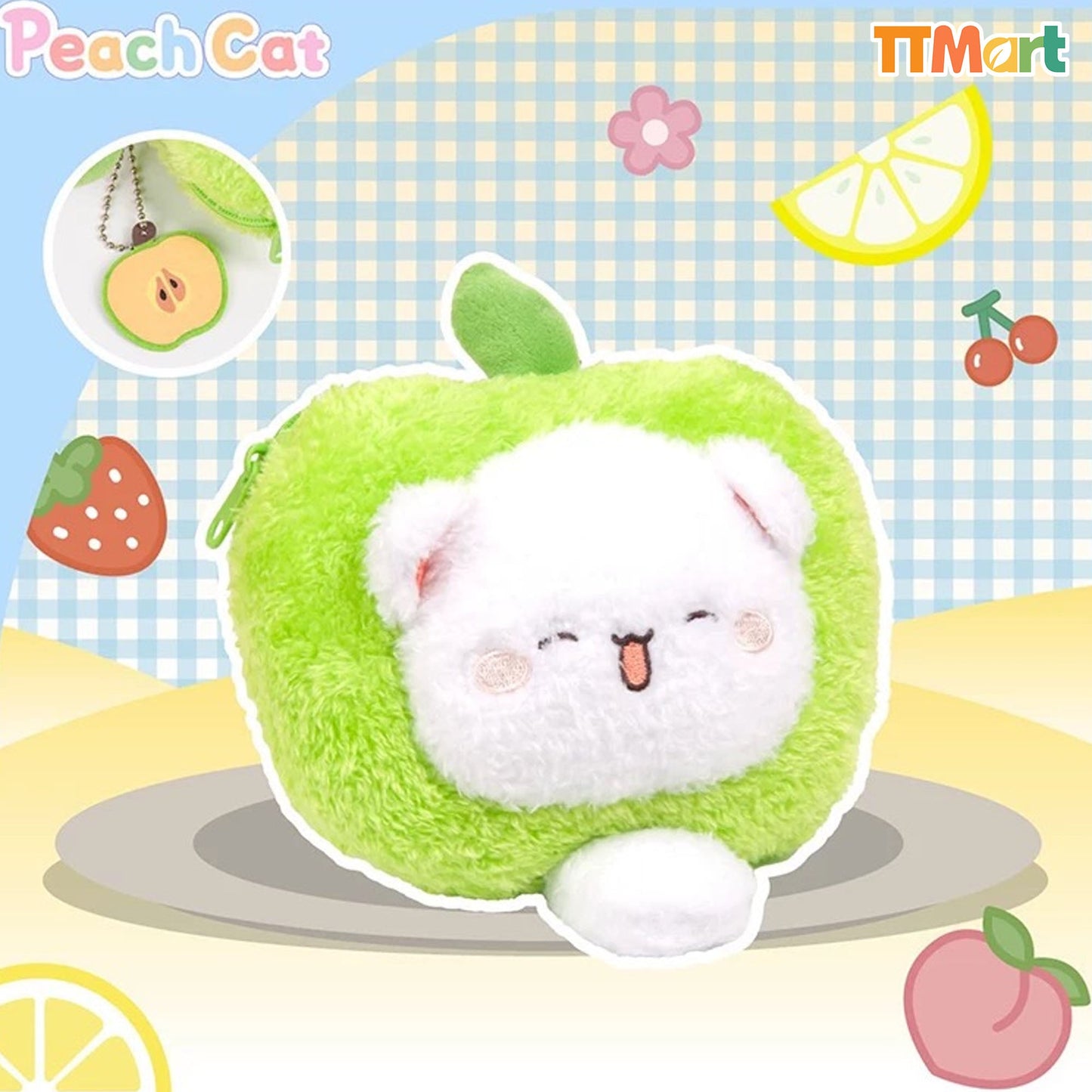PEACH CAT Fluffball Pouch Plush Series Blind Box
