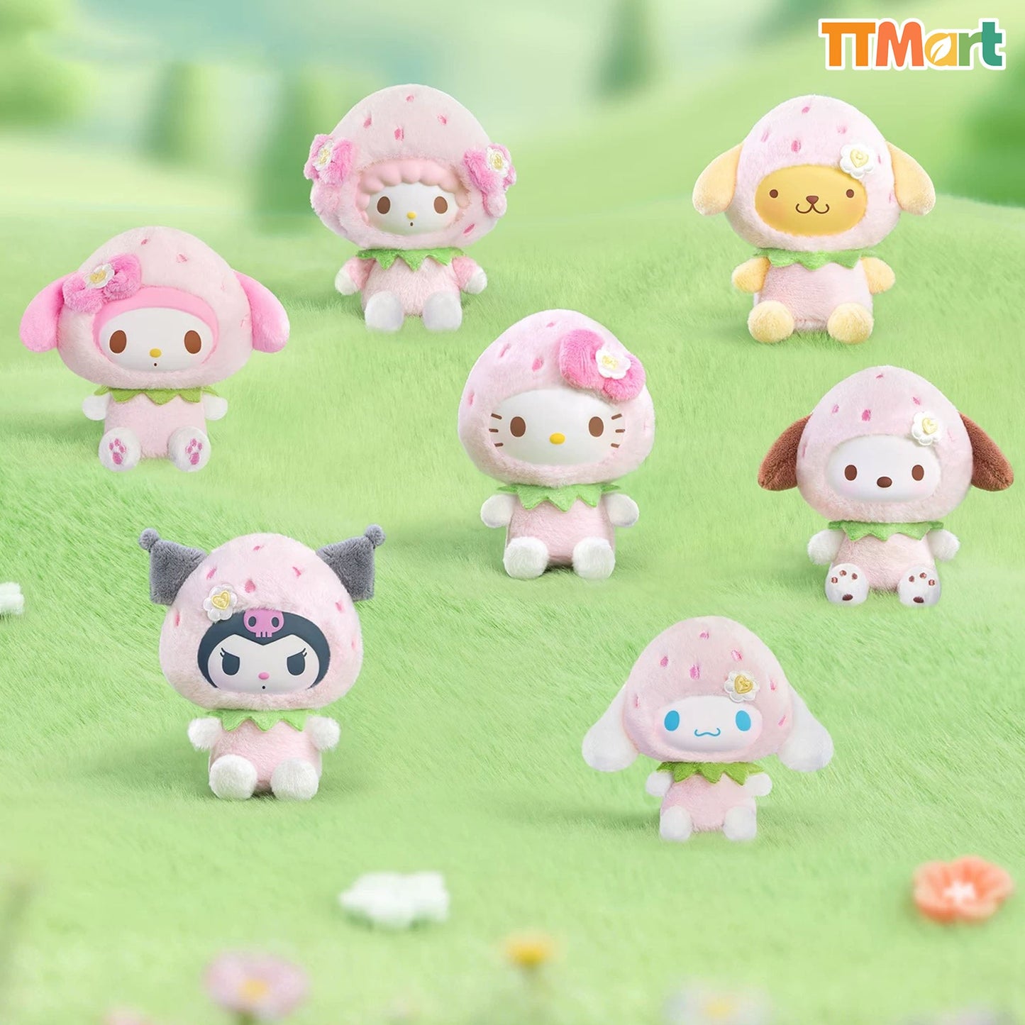 SANRIO Sweet Strawberry Plush Keychain Blind Box