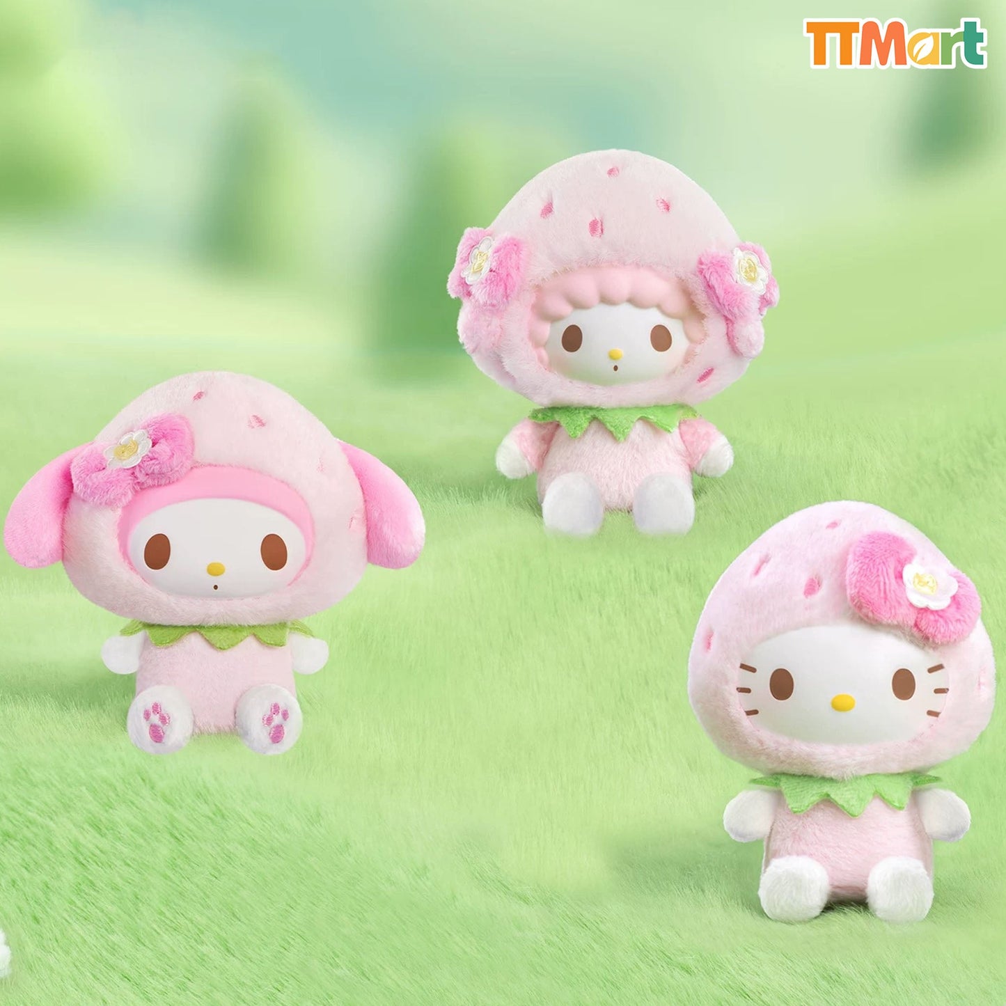 SANRIO Sweet Strawberry Plush Keychain Blind Box