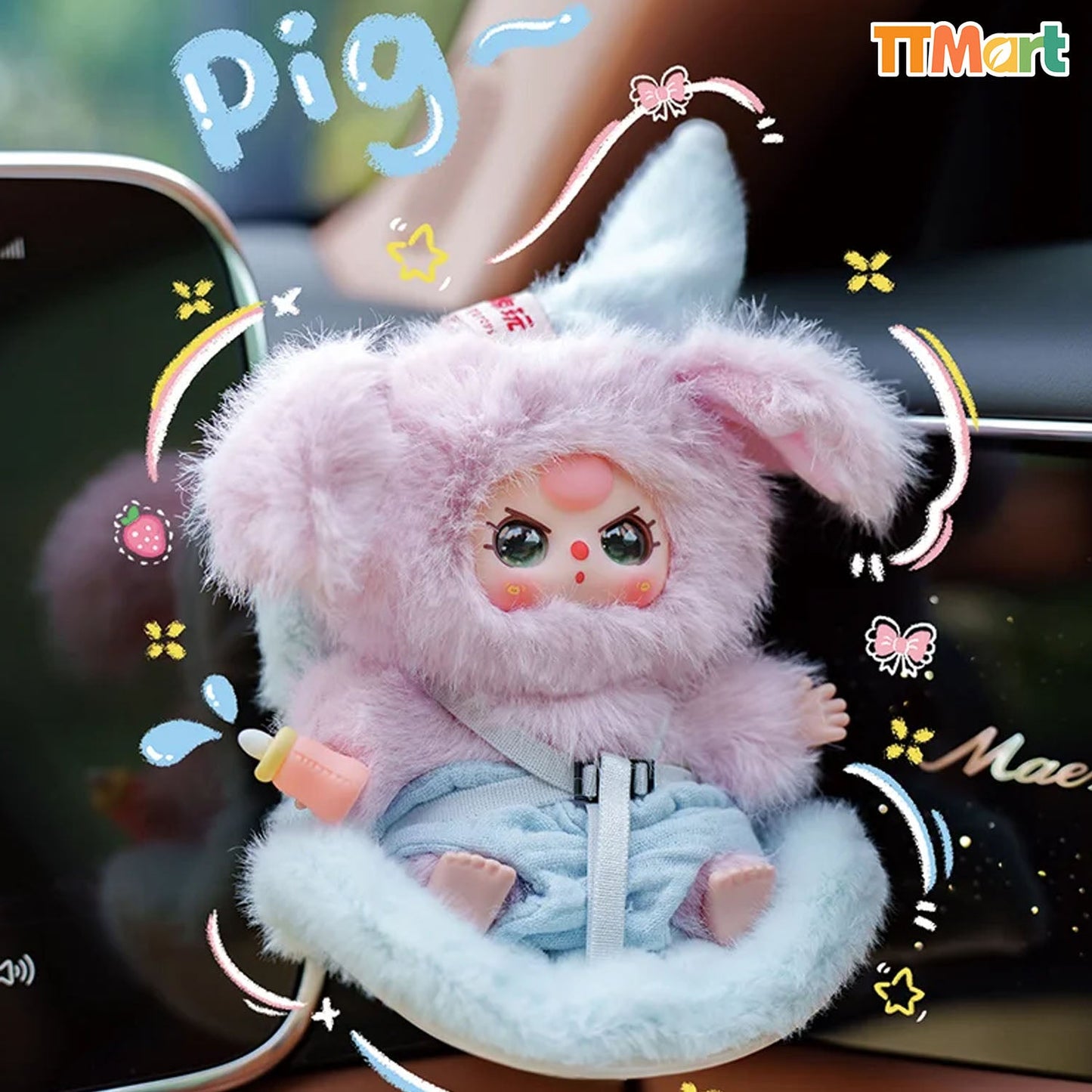 Baby Three Vehicle Mounted Baby Plush Series Blind Box