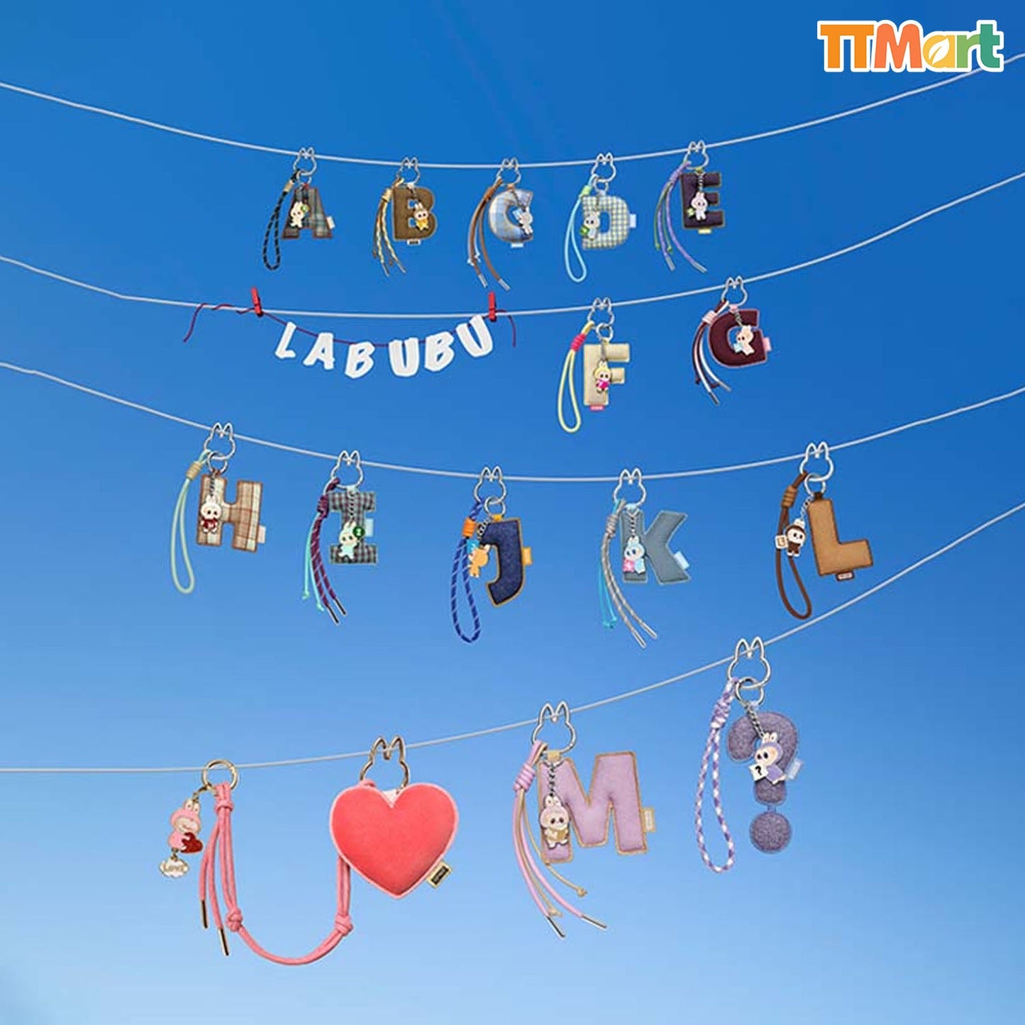 THE MONSTERS LABUBU Pin For Love Series - Letter Pendant Blind Box (A-M)