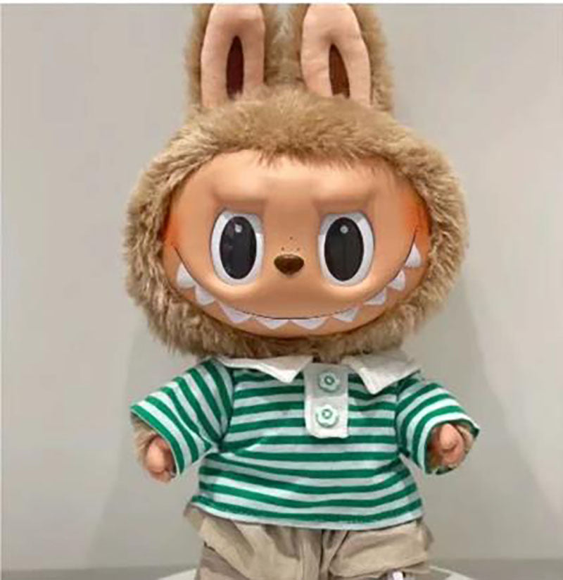 Clothes only]Labubu Time to chillPlush doll clothes Christmas automobiles curtain cloth clothes suit