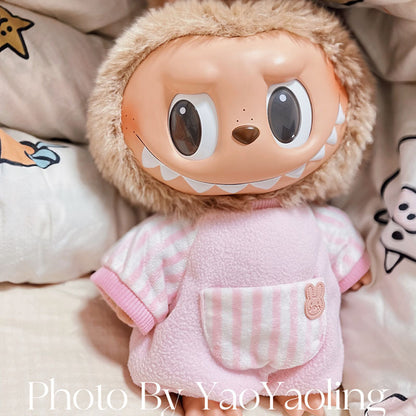 Clothes only]Labubu Time to chillPlush doll clothes Christmas automobiles curtain cloth clothes suit